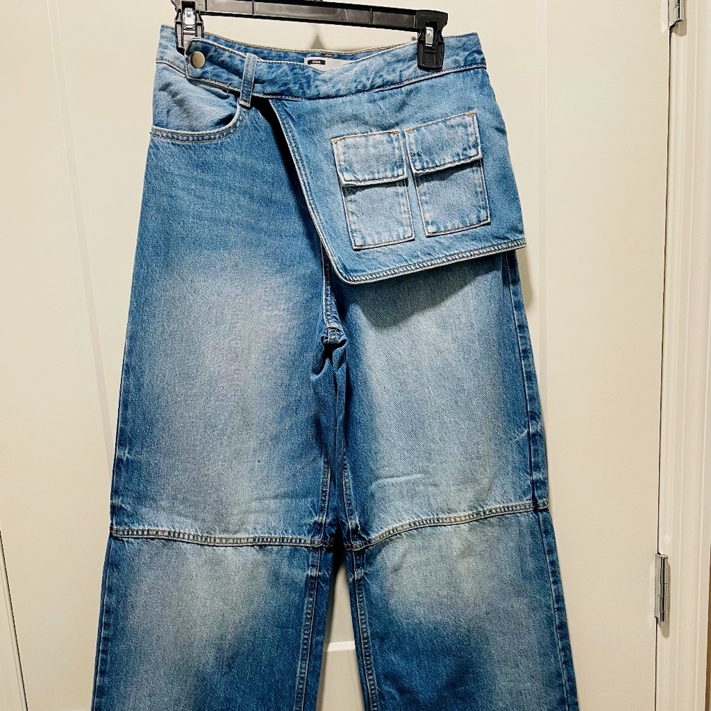 Bershka Vintage Style Jeans Wide-Leg  US 2